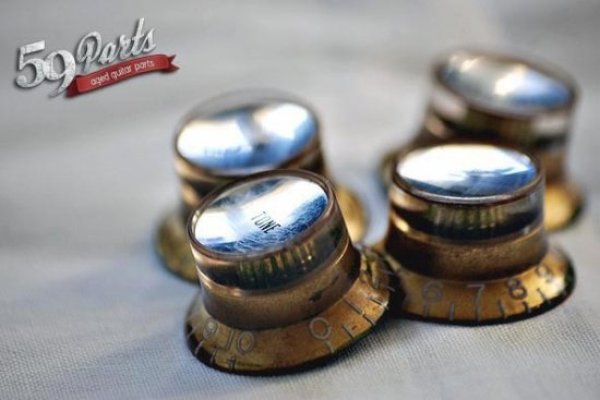 59PARTS / Gibson Top Hat Reflector Knobs gold/silver/ノブ/ビンテージパーツ/全国一律送料無料