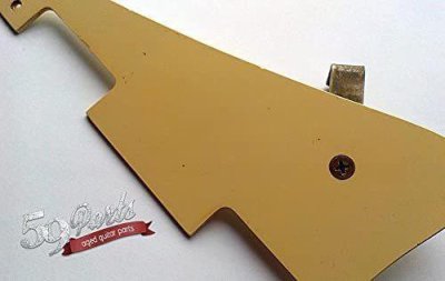 画像2: 59PARTS/HISTORIC CREAM GIBSON LES PAUL PICKGUARD WITH BRACKET POST 2008 HAND AGED RELIC/送料無料