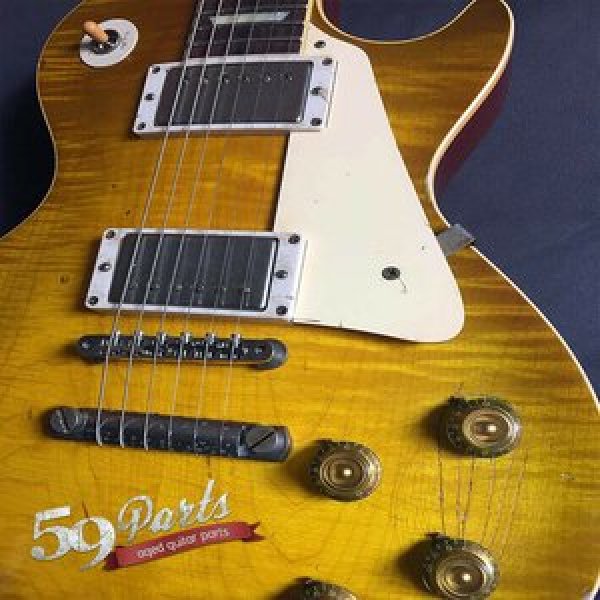 画像1: 59PARTS/HISTORIC CREAM GIBSON LES PAUL PICKGUARD WITH BRACKET POST 2008 HAND AGED RELIC/送料無料 (1)