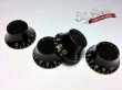 画像3: 59PARTS/SET OF 4 HAND AGED GIBSON TOP HAT BELL KOBS BLACK/ノブ/ビンテージパーツ/全国一律送料無料 (3)