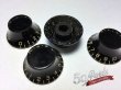 画像2: 59PARTS/SET OF 4 HAND AGED GIBSON TOP HAT BELL KOBS BLACK/ノブ/ビンテージパーツ/全国一律送料無料 (2)