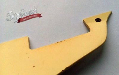 画像3: 59PARTS/HISTORIC CREAM GIBSON LES PAUL PICKGUARD WITH BRACKET POST 2008 HAND AGED RELIC/送料無料