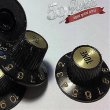 画像4: 59 PARTS/SET OF 4 AGED RELIC GIBSON 335 WITCH HAT KNOBS BLACK/GOLD US SIZE /ノブ/ビンテージパーツ/全国一律送料無料 (4)