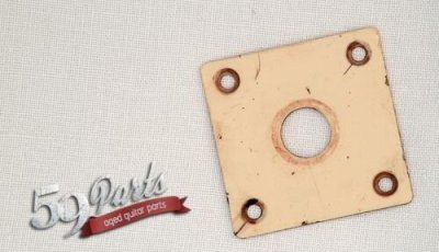 画像3: HISTORIC CREAM 1959 AGED JACK PLATE w/SCREWS GIBSON LES PAUL RELIC 59 PARTS/ジャックプレート/全国一律送料無料