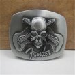 画像3: Skull Head Belt Buckle Fender Crossed Guitars/ベルト・バックル/フェンダー/全国一律送料無料 (3)