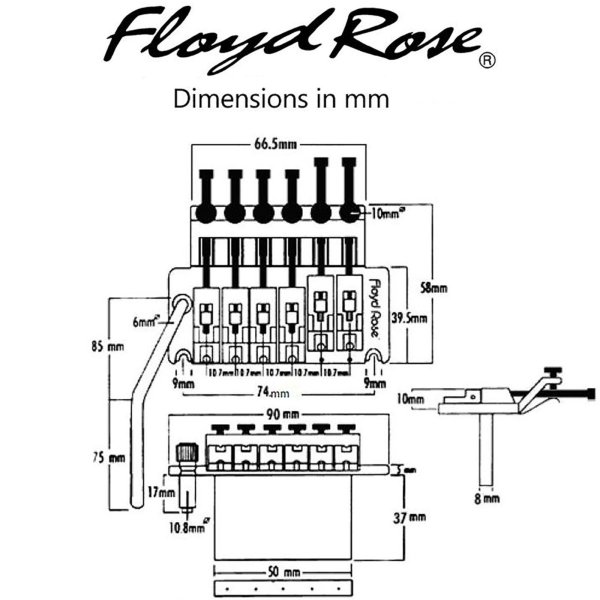 Floyd Rose FRTS1100R3 Special Series Tremolo System with R3 Nut, Burnt  Chrome/サスティーンブロック37mm/フロイドローズスペシャル/R3Nat/全国一律送料無料！