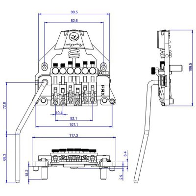 画像2: Floyd Rose FRTX01000 Tremolo System Chrome/フロイドローズ/全国一律送料無料！