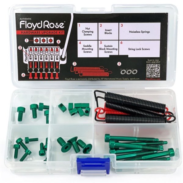 画像1: Floyd Rose Color Stainless Steel Hardware Upgrade Kit Green/フロイドローズ/アップデートキット/トレモロシステム/送料無料！ (1)