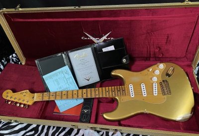 画像3: Fender Limited Edition '55 Bone Tone Stratocaster Relic AA Flame Maple Neck - Aged HLE Gold - Gold Hardware/新品/全国一律送料無料！