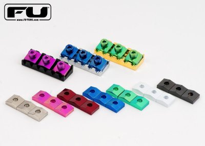 画像2: FU-Tone Titanium Lock Nut Blocks – Set of 3  Silver/チタンインロッキングナットブロック/フロイドローズ/全国一律送料無料