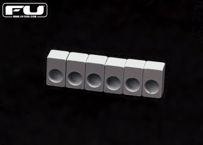 画像1: FU-Tone Titanium Saddle Insert Set (6 String) White/チタンインサートブロック/フロイドローズ/全国一律送料無料