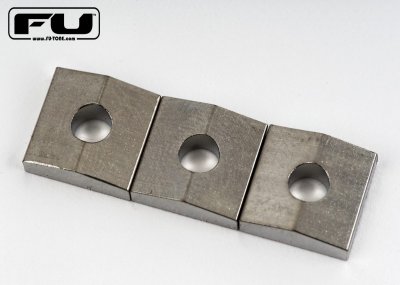 画像1: FU-Tone Titanium Lock Nut Blocks – Set of 3  Silver/チタンインロッキングナットブロック/フロイドローズ/全国一律送料無料