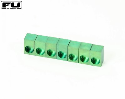 画像1: FU-Tone Titanium Saddle Insert Set (7 String) Green/チタンインサートブロック/フロイドローズ/全国一律送料無料