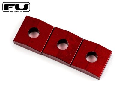 画像1: FU-Tone Titanium Lock Nut Blocks – Set of 3 RED/チタンインロッキングナットブロック/フロイドローズ/全国一律送料無料