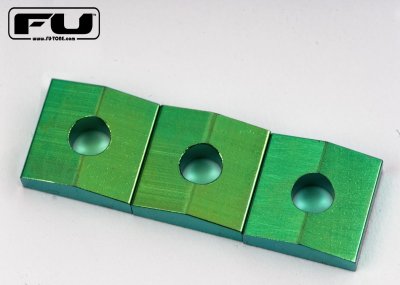 画像1: FU-Tone Titanium Lock Nut Blocks – Set of 3 Green/チタンインロッキングナットブロック/フロイドローズ/全国一律送料無料