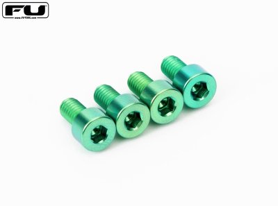 画像1: FU-Tone Titanium Nut Clamping Screw Set (4) – GREEN/フロイドローズ/チタン製ナットキャップマウントスクリュー/トレモロパーツ/全国一律送料無料