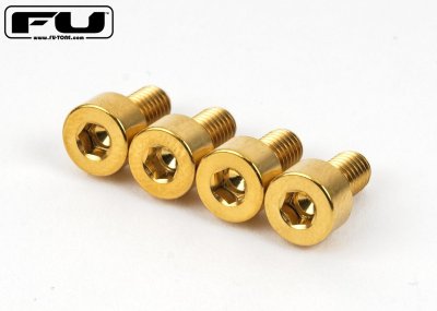 画像1: FU-Tone Titanium Nut Clamping Screw Set (4) –  Gold/フロイドローズ/チタン製ナットキャップマウントスクリュー/トレモロパーツ/全国一律送料無料