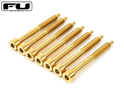 画像1: FU-Tone Titanium String Lock Screw Set(7)  Gold/フロイドローズ/チタン製ロックスクリュー/トレモロパーツ/全国一律送料無料