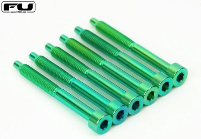 画像3: FU-Tone Titanium String Lock Screw Set(6) Green/フロイドローズ/チタン製ロックスクリュー/トレモロパーツ/全国一律送料無料