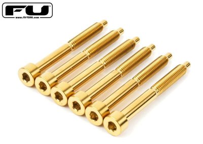 画像1: FU-Tone Titanium String Lock Screw Set(6)  Gold/フロイドローズ/チタン製ロックスクリュー/トレモロパーツ/全国一律送料無料