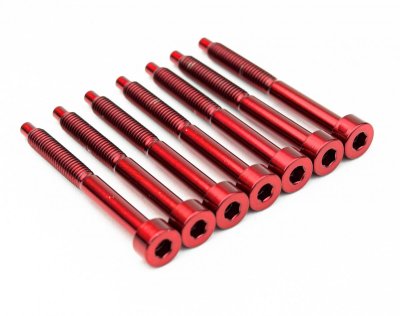 画像1: FU-Tone Titanium String Lock Screw Set(7) RED/フロイドローズ/チタン製ロックスクリュー/トレモロパーツ/全国一律送料無料