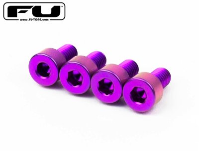 画像1: FU-Tone Titanium Nut Clamping Screw Set (4) – Purple/フロイドローズ/チタン製ナットキャップマウントスクリュー/トレモロパーツ/全国一律送料無料