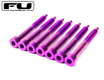 画像1: FU-Tone Titanium String Lock Screw Set(7) Purple/フロイドローズ/チタン製ロックスクリュー/トレモロパーツ/全国一律送料無料