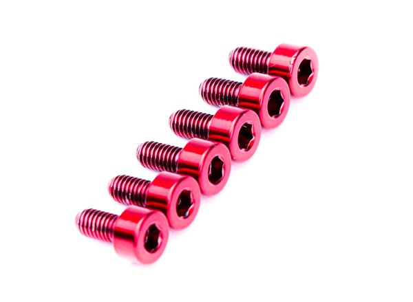 画像1: FU-Tone Titanium Saddle Mounting Screw Set (6) – RED/フロイドローズ/チタン製サドルマウントスクリュー/トレモロパーツ/全国一律送料無料 (1)