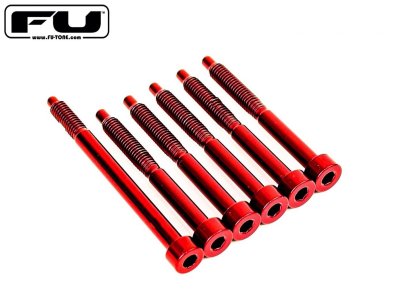 画像1: FU-Tone Titanium String Lock Screw Set with D-Tuna – RED/フロイドローズ/チタン製ロックスクリュー/トレモロパーツ/全国一律送料無料