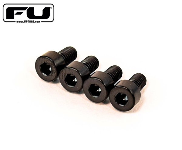 画像1: FU-Tone Titanium Nut Clamping Screw Set (4) –  Black/フロイドローズ/チタン製ナットキャップマウントスクリュー/トレモロパーツ/全国一律送料無料 (1)