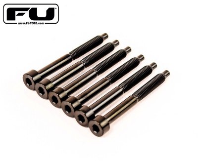 画像1: FU-Tone Titanium String Lock Screw Set(6)  Black/フロイドローズ/チタン製ロックスクリュー/トレモロパーツ/全国一律送料無料