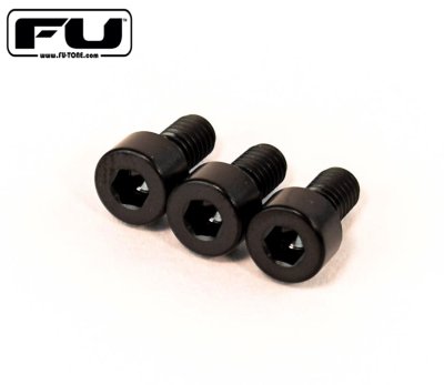 画像1: FU-Tone Titanium Nut Clamping Screw Set (3) –  Black/フロイドローズ/チタン製ナットキャップマウントスクリュー/トレモロパーツ/全国一律送料無料