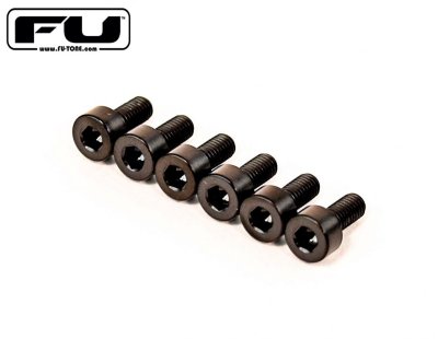 画像1: FU-Tone Titanium Saddle Mounting Screw Set (6) –  Black/フロイドローズ/チタン製サドルマウントスクリュー/トレモロパーツ/全国一律送料無料