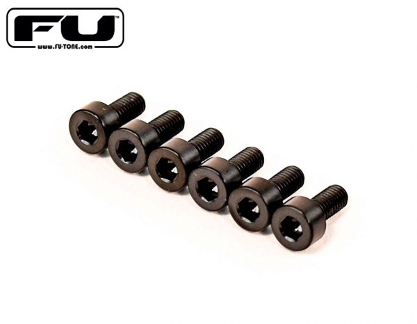 画像1: FU-Tone Titanium Saddle Mounting Screw Set (6) –  Black/フロイドローズ/チタン製サドルマウントスクリュー/トレモロパーツ/全国一律送料無料 (1)