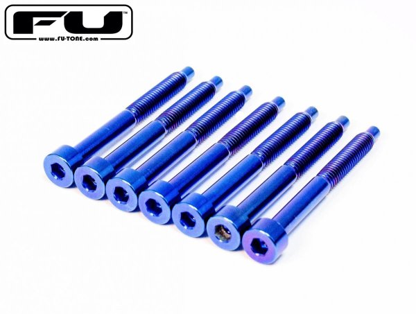 画像1: FU-Tone Titanium String Lock Screw Set(7) Blue/フロイドローズ/チタン製ロックスクリュー/トレモロパーツ/全国一律送料無料 (1)