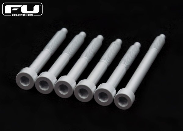 画像1: FU-Tone Titanium String Lock Screw Set with D-Tuna – White/フロイドローズ/チタン製ロックスクリュー/トレモロパーツ/全国一律送料無料 (1)