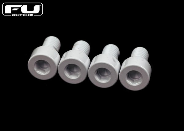 画像1: FU-Tone Titanium Nut Clamping Screw Set (4) – White/フロイドローズ/チタン製ナットキャップマウントスクリュー/トレモロパーツ/全国一律送料無料 (1)