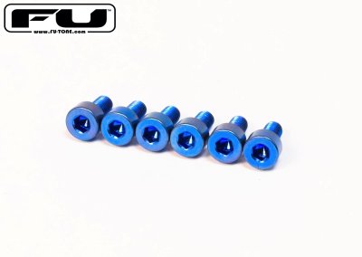 画像1: FU-Tone Titanium Saddle Mounting Screw Set (6) – Blue/フロイドローズ/チタン製サドルマウントスクリュー/トレモロパーツ/全国一律送料無料