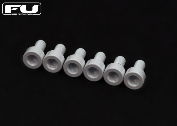 画像1: FU-Tone Titanium Saddle Mounting Screw Set (6) – White/フロイドローズ/チタン製サドルマウントスクリュー/トレモロパーツ/全国一律送料無料 (1)