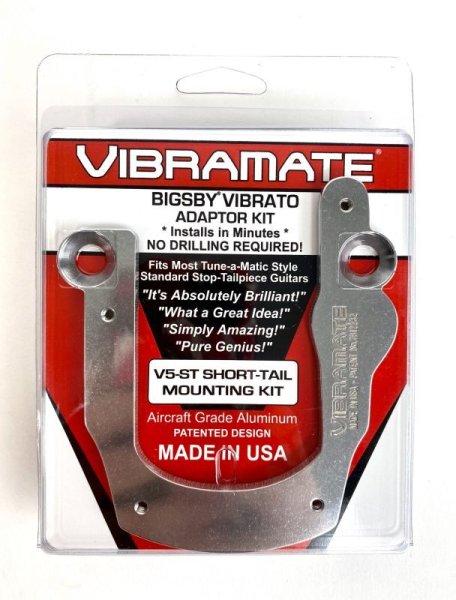 画像1: FU-Tone Vibramate V5 Short Tail Mounting Plate for Bigsby B5/ヴィブラート・テールピース/マウンティング・キット/全国一律送料無料 (1)