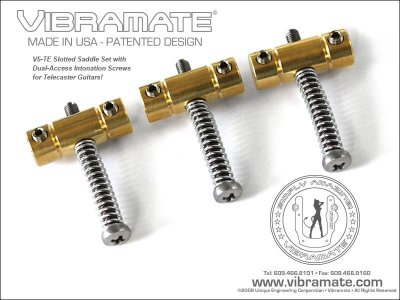 画像1: FU-Tone Vibramate Telecaster Bridge Saddles/サドルセット/ビグスビービブラート/全国一律送料無料