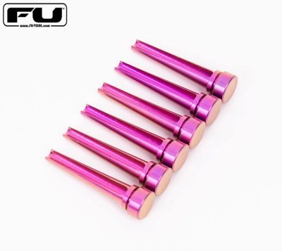 画像1: FU-Tone Titanium Acoustic Bridge Pins – PURPLE/アコースティックギターブリッジピン/チタン製/弦釘/全国一律送料無料