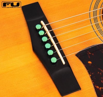 画像3: FU-Tone Titanium Acoustic Bridge Pins – GREEN/アコースティックギターブリッジピン/チタン製/弦釘/全国一律送料無料