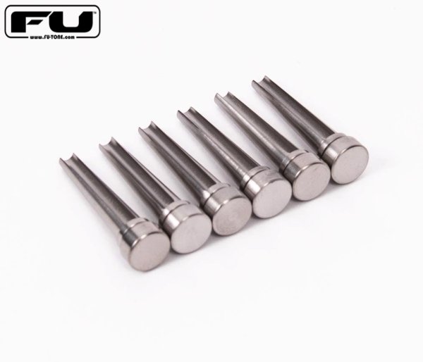 画像1: FU-Tone Titanium Acoustic Bridge Pins – SILVER/アコースティックギターブリッジピン/チタン製/弦釘/全国一律送料無料 (1)