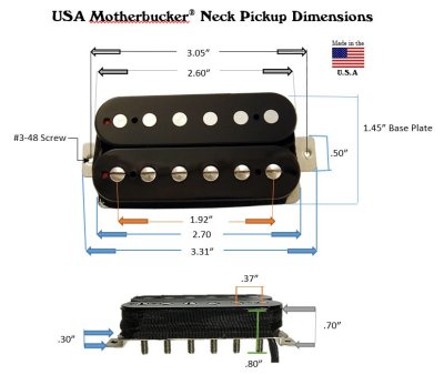 画像2: FU-Tone Mighty Mite Motherbucker® 16k Humbucker Pickup/ハムバッカー/カスタム ピックアップ/全国一律送料無料