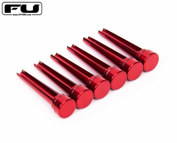 画像1: FU-Tone Titanium Acoustic Bridge Pins – RED/アコースティックギターブリッジピン/チタン製/弦釘/全国一律送料無料 (1)