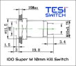 画像3: FU-Tone Tesi IDO Super M 10MM Metal Momentary Push Button Guitar Kill Switch  Black/キルスイッチ/全国一律送料無料 (3)