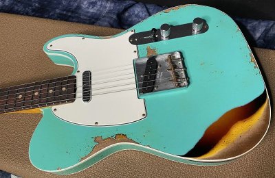 画像1: Fender Custom Shop '60 Heavy Relic Telecaster Custom Seafoam Green Over 3-Tone Sunburst/全国一律送料無料