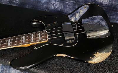 画像1: Fender Custom Shop Limited Edition Custom Jazz Bass Heavy Relic - Aged Black/全国一律送料無料