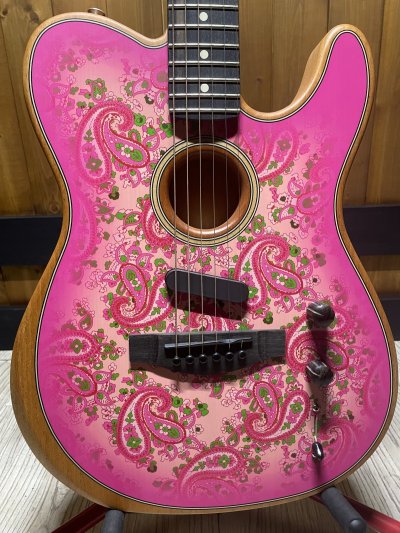 画像1: Fender USA（フェンダー）Limited Edition American Acoustasonic Telecaster Pink Paisley/新品/全国一律送料無料